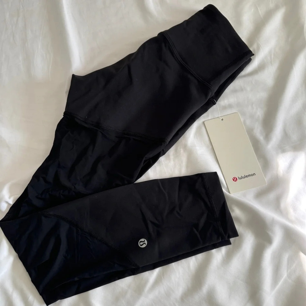 🆕🖤 Lululemon Wunder Train Mesh High Rise Tight 25” Black